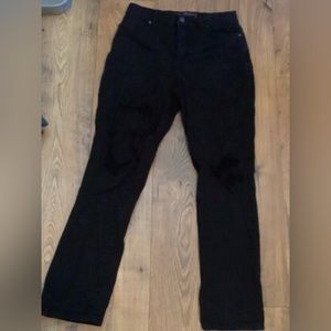 Black ripped boyfriend jeans